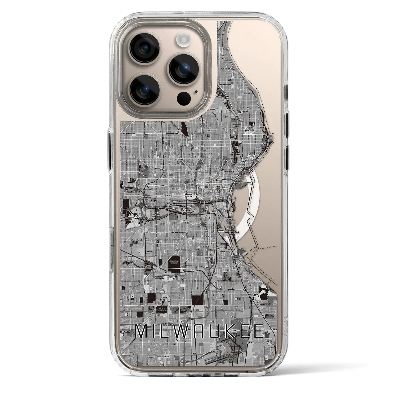 【ミルウォーキー(アメリカ)】地図柄iPhoneケース(MagSafeタイプ)