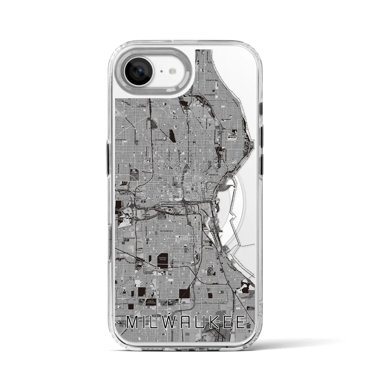 【ミルウォーキー(アメリカ)】地図柄iPhoneケース(MagSafeタイプ)