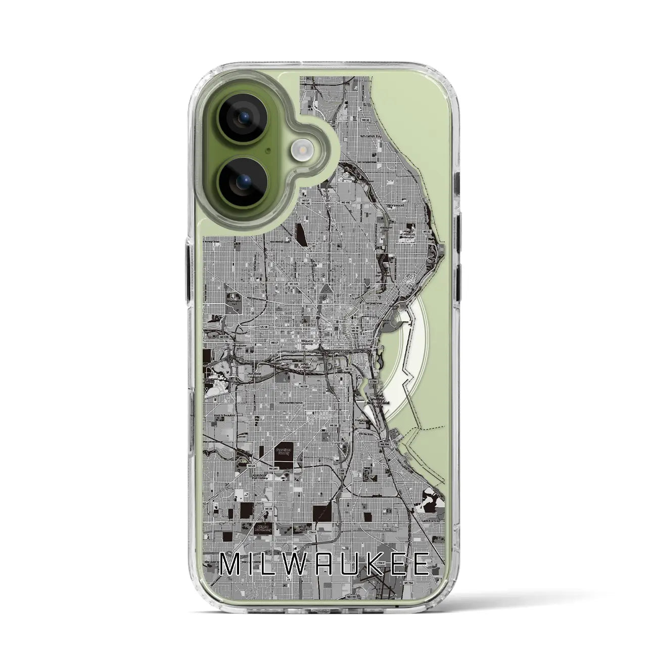 【ミルウォーキー(アメリカ)】地図柄iPhoneケース(MagSafeタイプ)