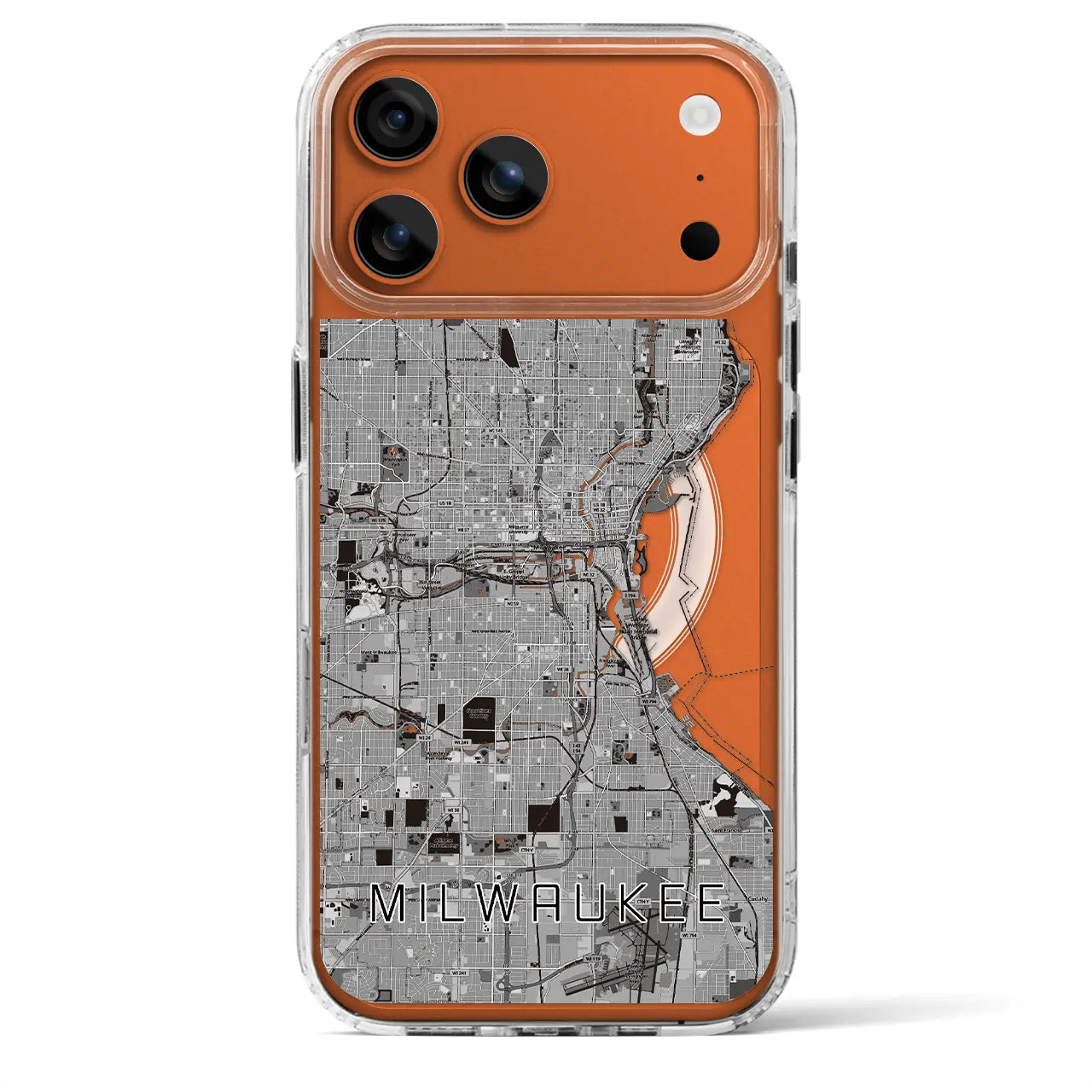 【ミルウォーキー(アメリカ)】地図柄iPhoneケース(MagSafeタイプ)