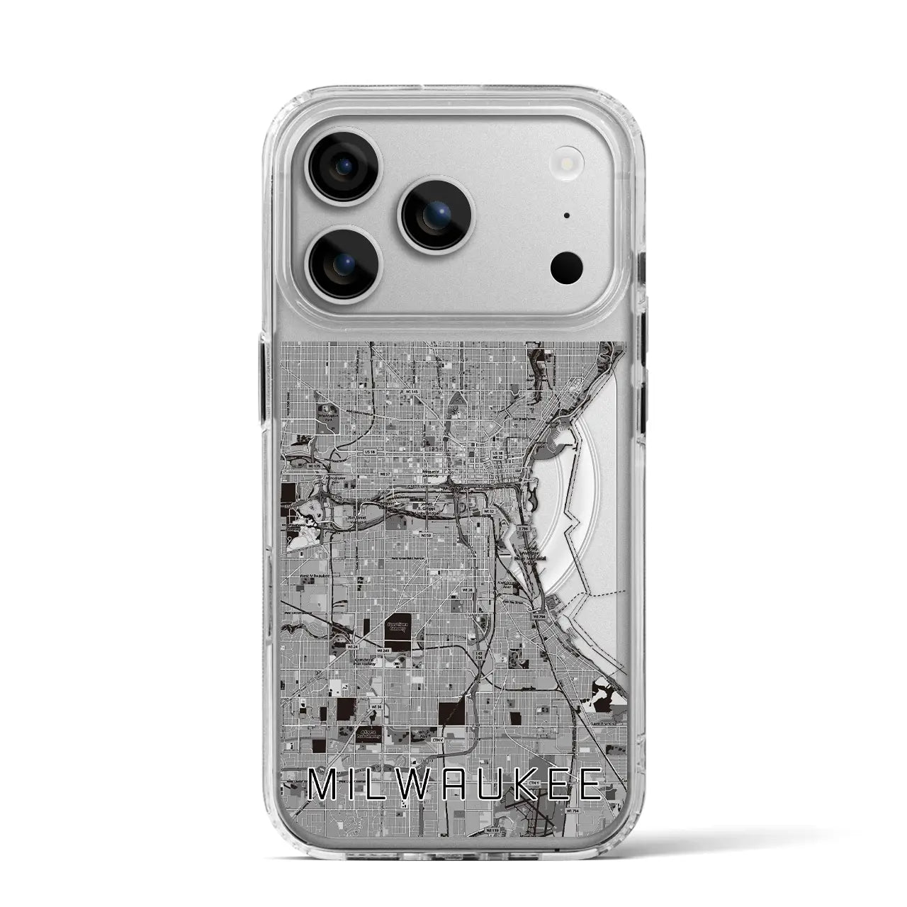 【ミルウォーキー(アメリカ)】地図柄iPhoneケース(MagSafeタイプ)