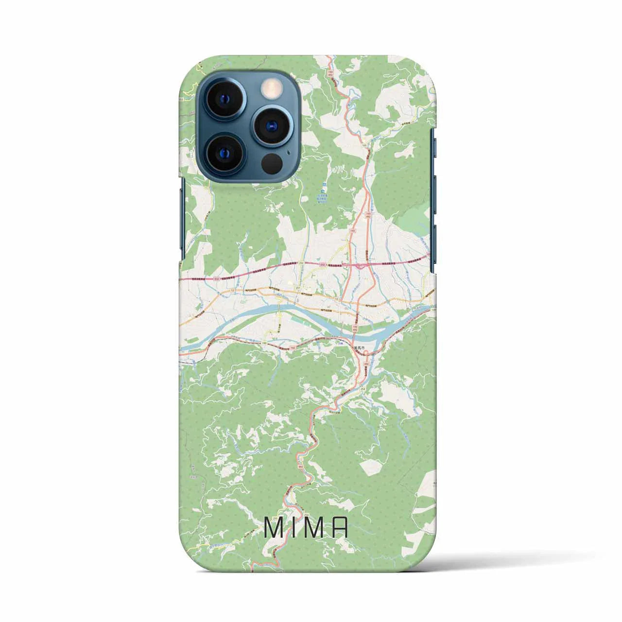 【美馬(徳島県)】地図柄iPhoneケース(バックカバータイプ)