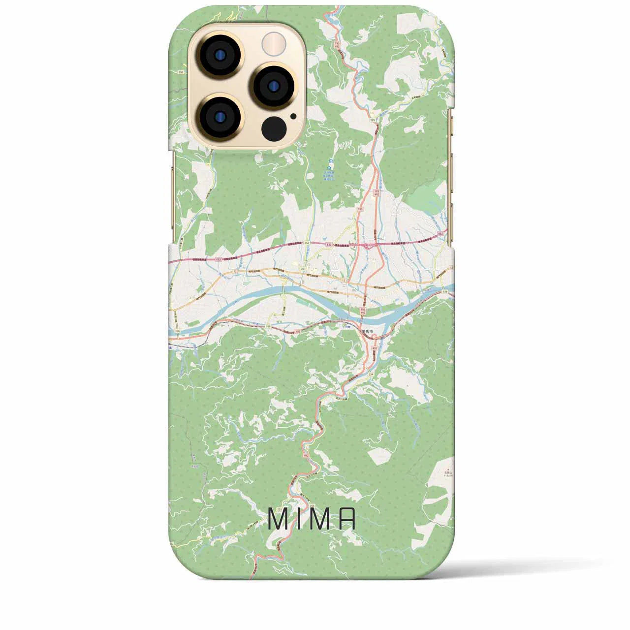 【美馬(徳島県)】地図柄iPhoneケース(バックカバータイプ)