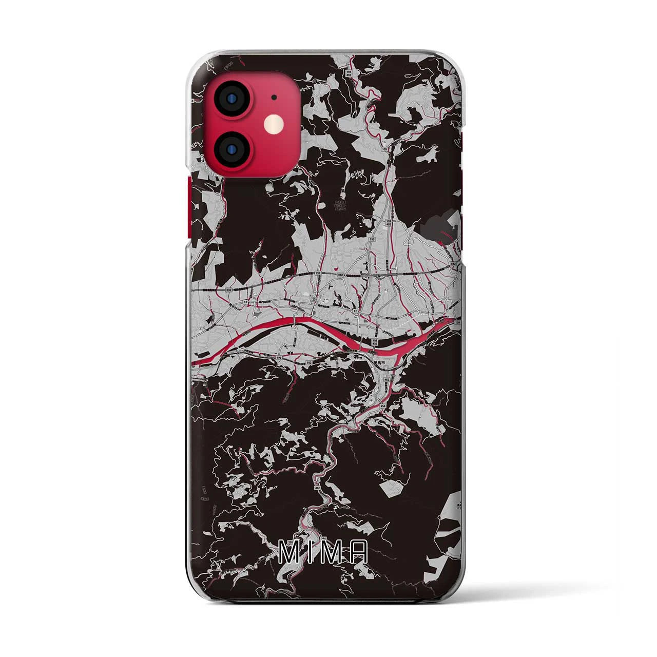 【美馬(徳島県)】地図柄iPhoneケース(クリアタイプ)