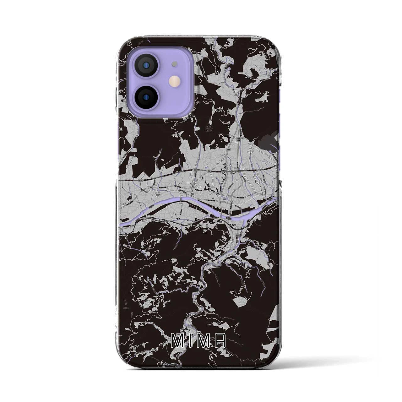 【美馬(徳島県)】地図柄iPhoneケース(クリアタイプ)