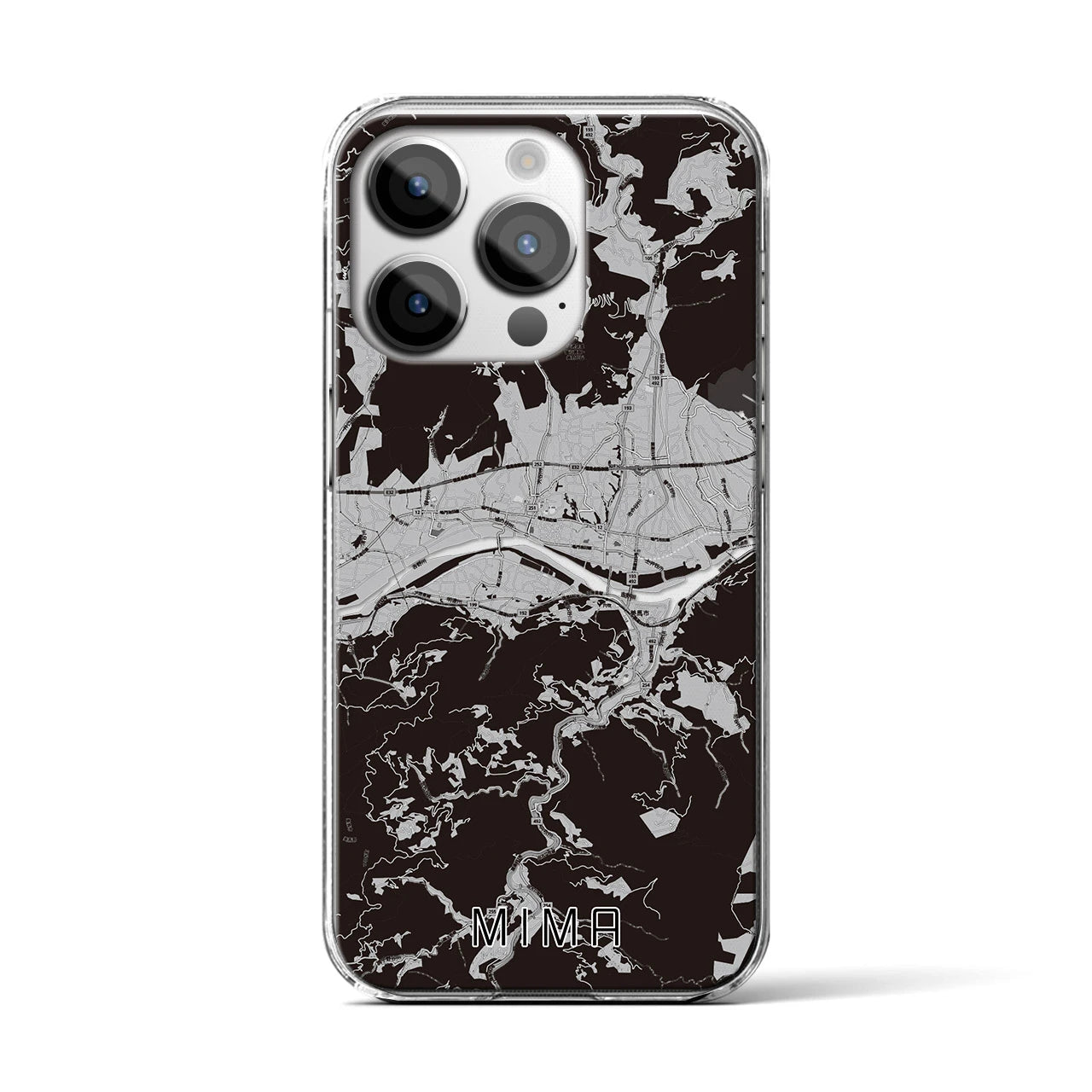 【美馬(徳島県)】地図柄iPhoneケース(クリアタイプ)