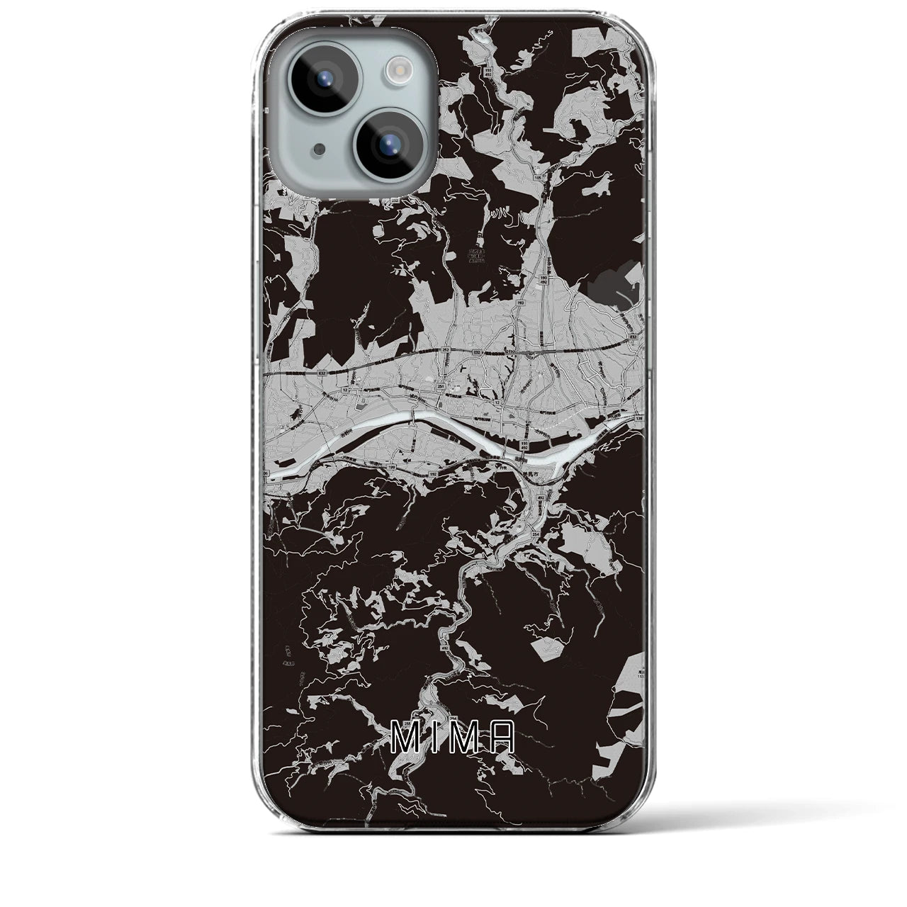 【美馬(徳島県)】地図柄iPhoneケース(クリアタイプ)