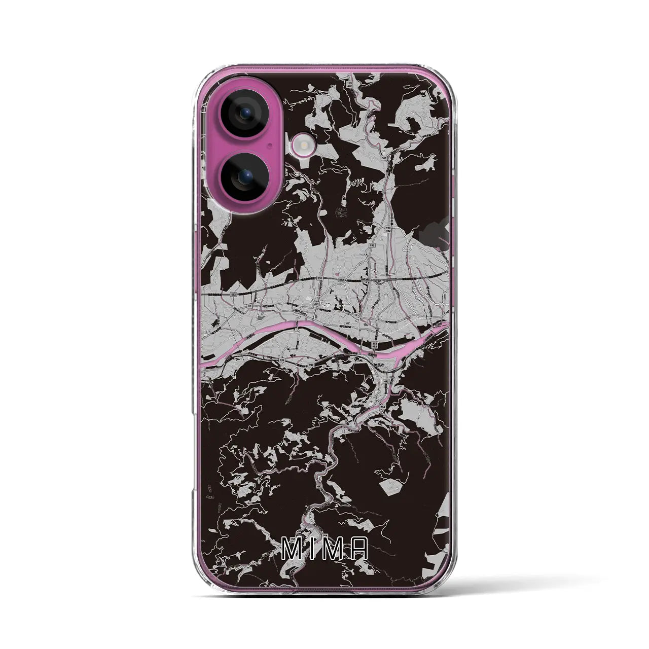 【美馬(徳島県)】地図柄iPhoneケース(クリアタイプ)