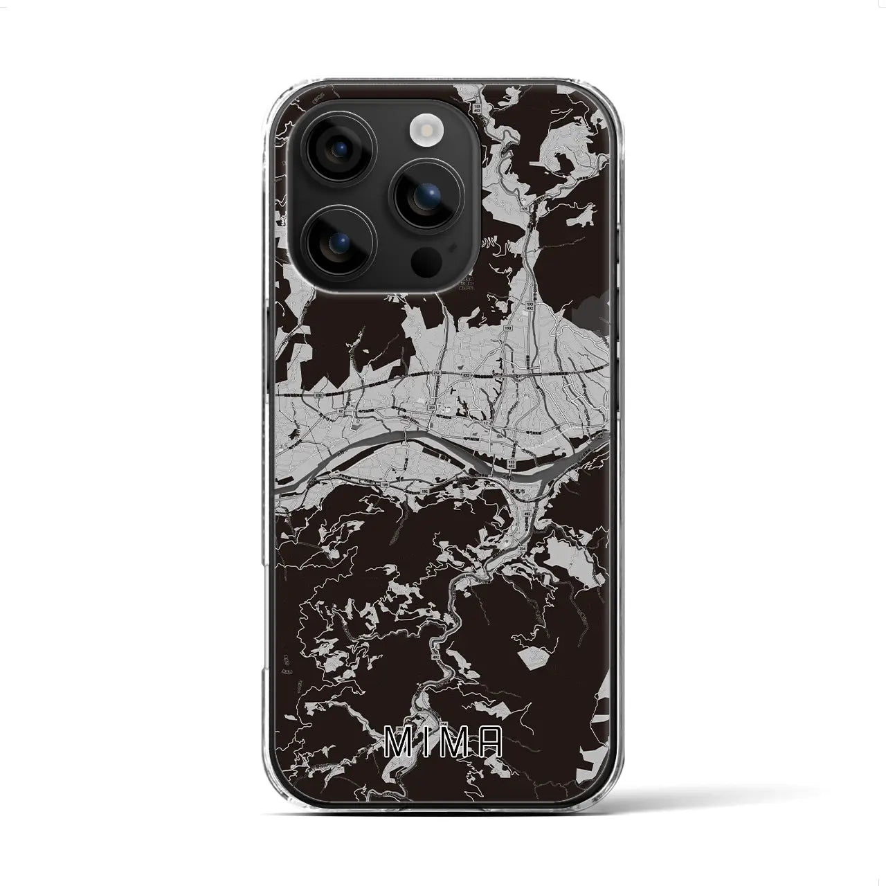 【美馬(徳島県)】地図柄iPhoneケース(クリアタイプ)