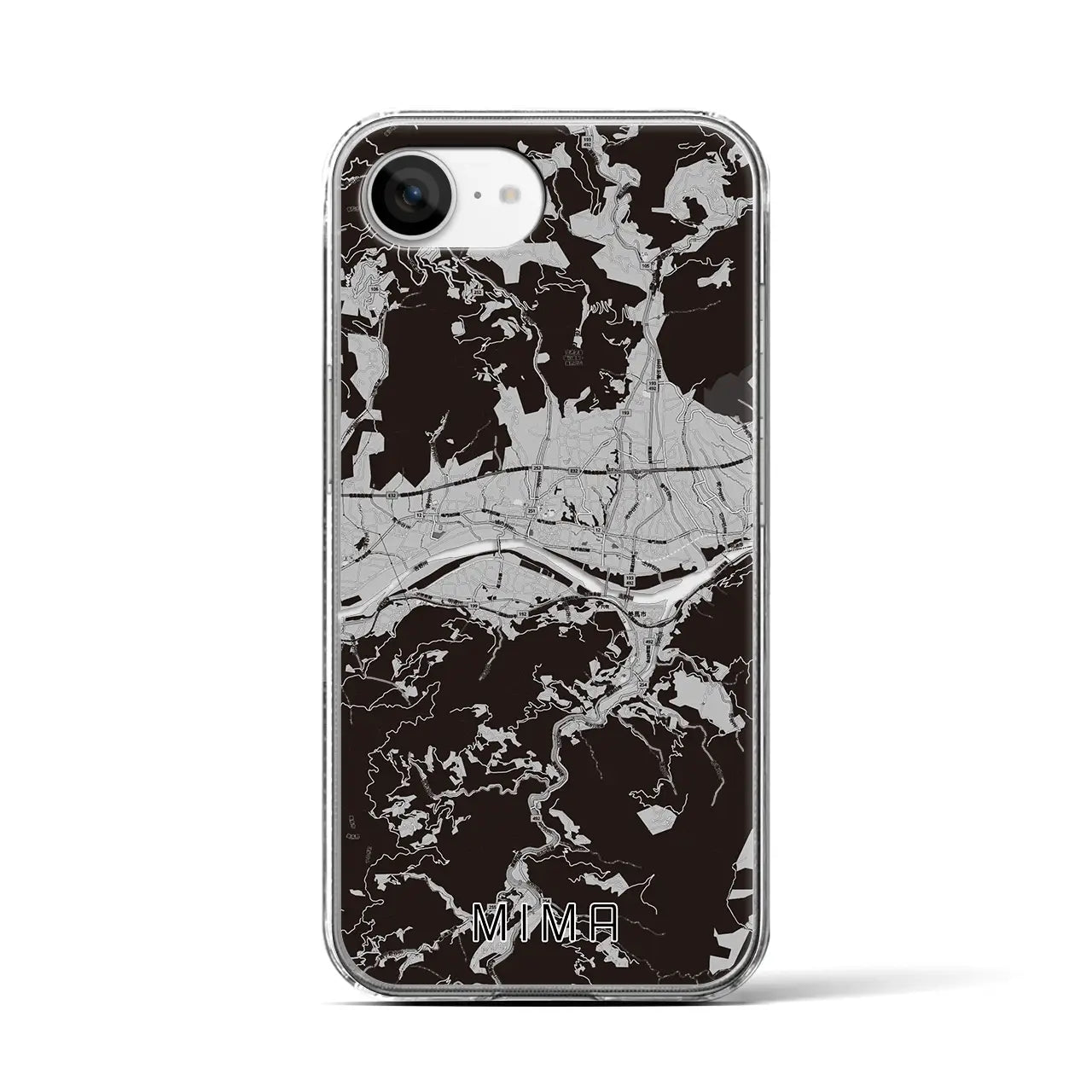 【美馬(徳島県)】地図柄iPhoneケース(クリアタイプ)