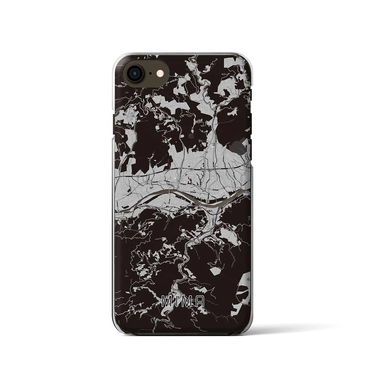 【美馬(徳島県)】地図柄iPhoneケース(クリアタイプ)