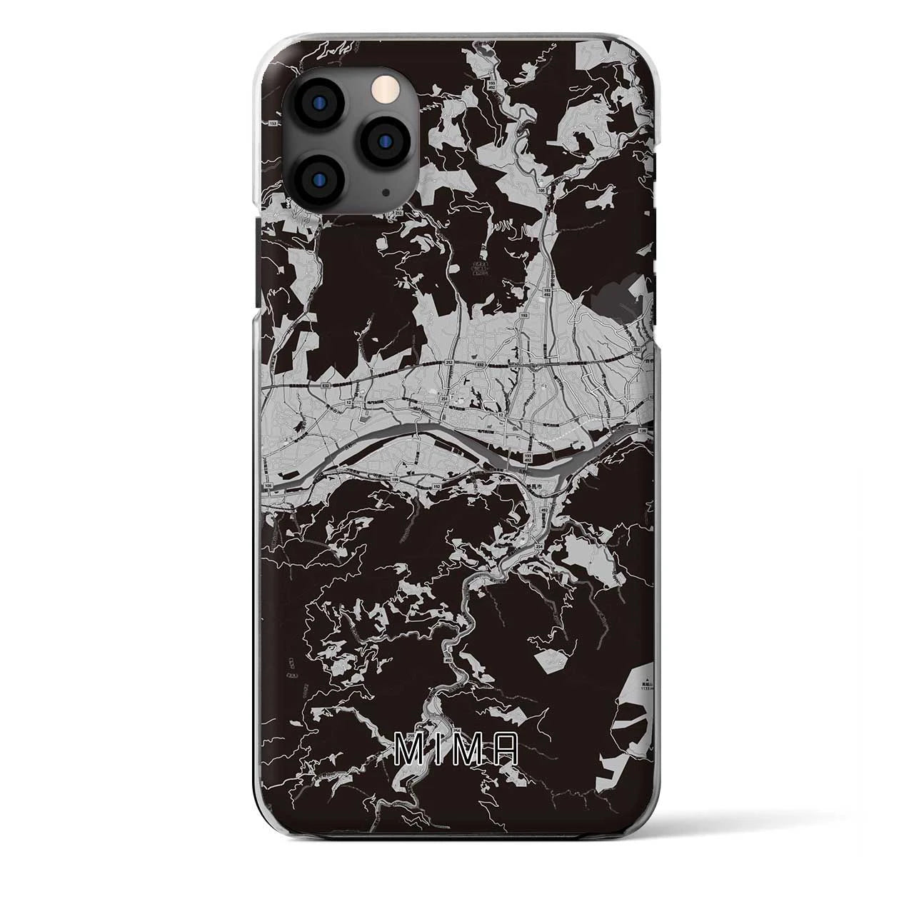 【美馬(徳島県)】地図柄iPhoneケース(クリアタイプ)