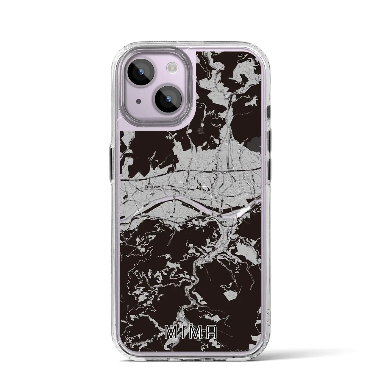 【美馬(徳島県)】地図柄iPhoneケース(MagSafeタイプ)
