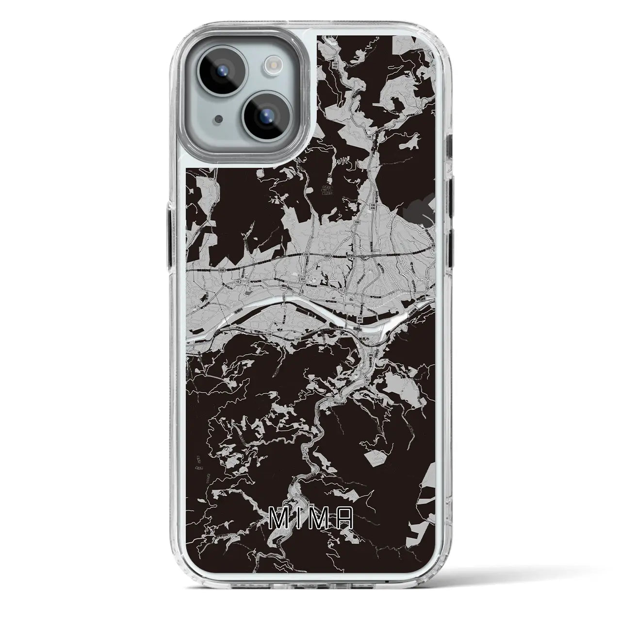【美馬(徳島県)】地図柄iPhoneケース(MagSafeタイプ)