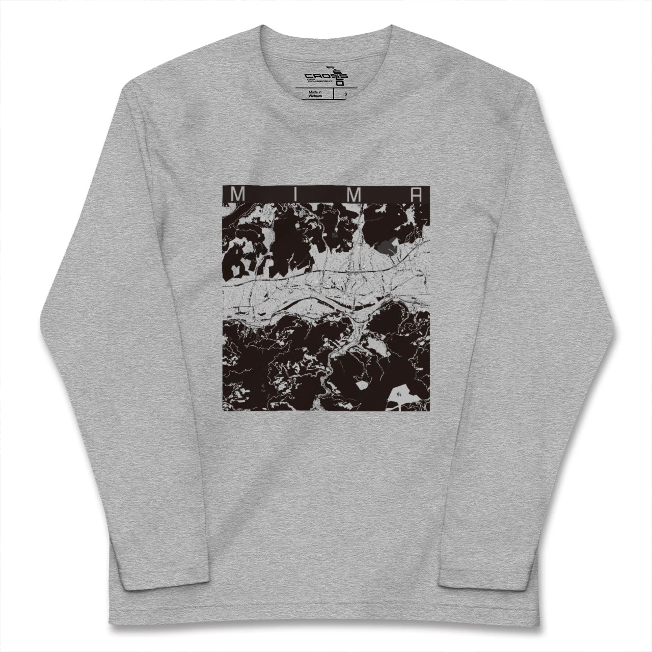 【美馬(徳島県)】地図柄ロングスリーブTシャツ