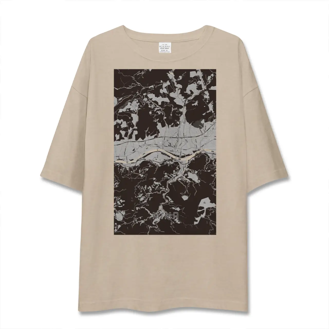 【美馬(徳島県)】地図柄ビッグシルエットTシャツ