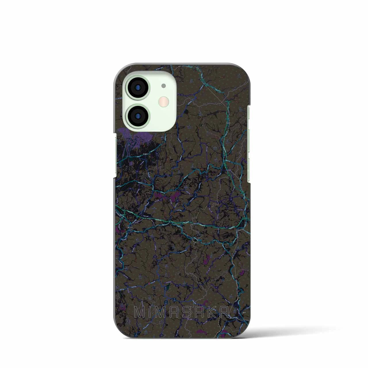 【美作(岡山県)】地図柄iPhoneケース(バックカバータイプ)