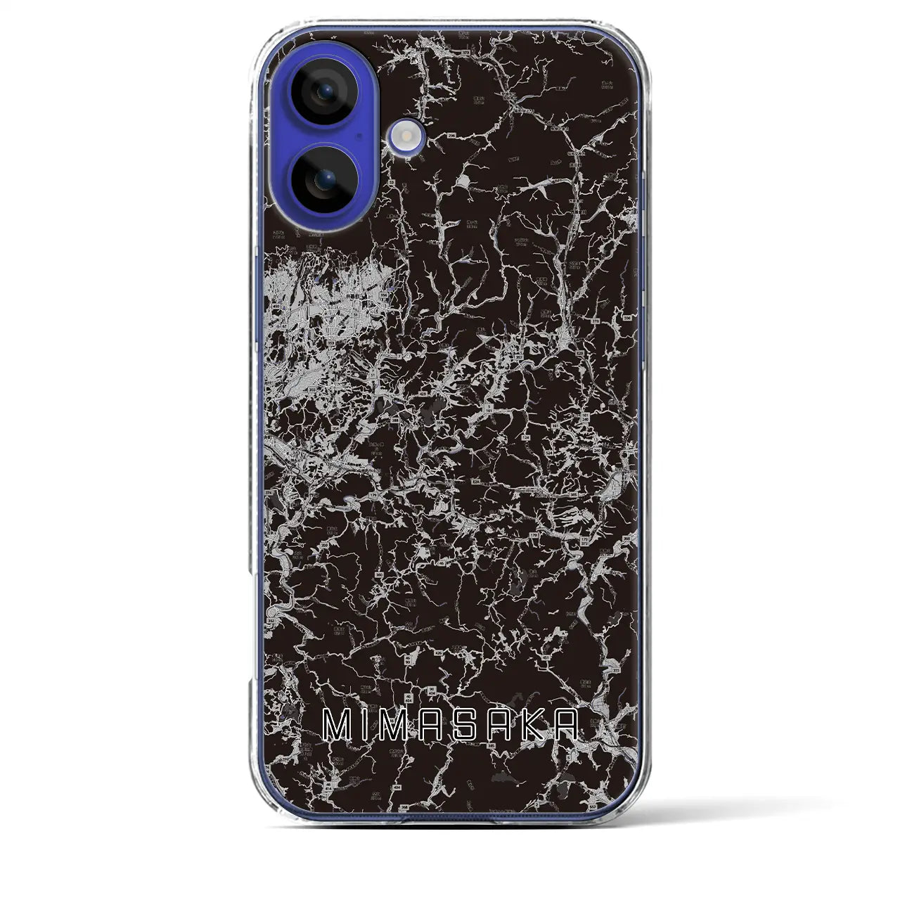 【美作(岡山県)】地図柄iPhoneケース(クリアタイプ)