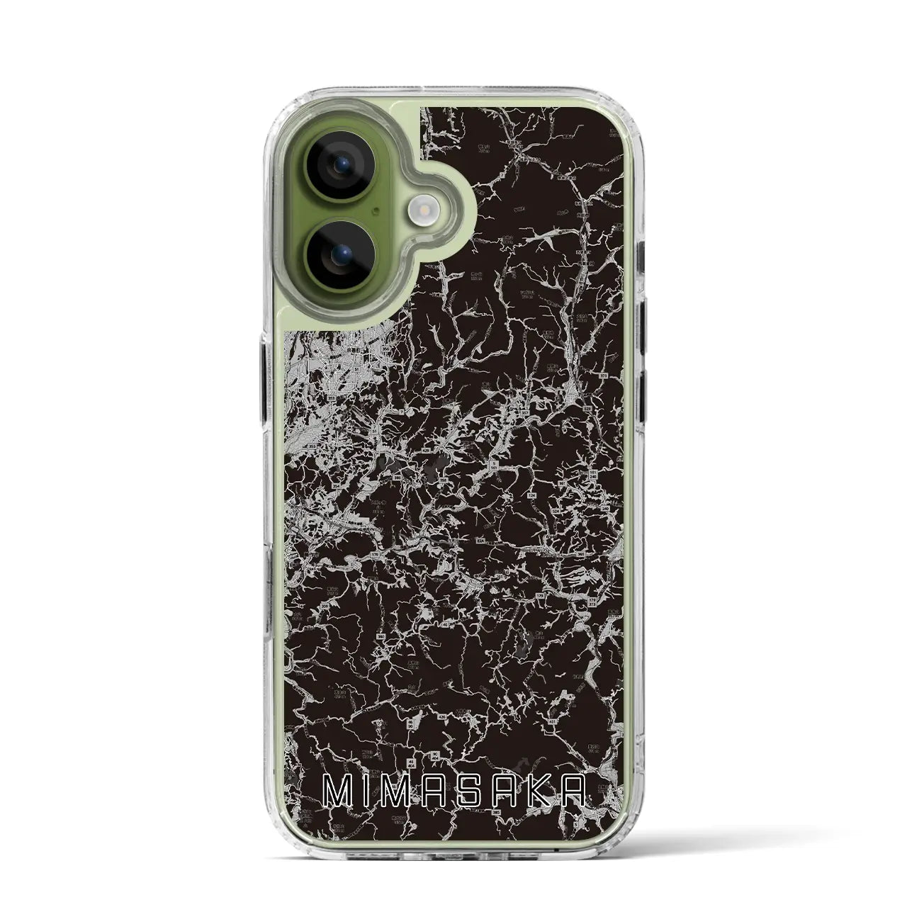 【美作(岡山県)】地図柄iPhoneケース(MagSafeタイプ)