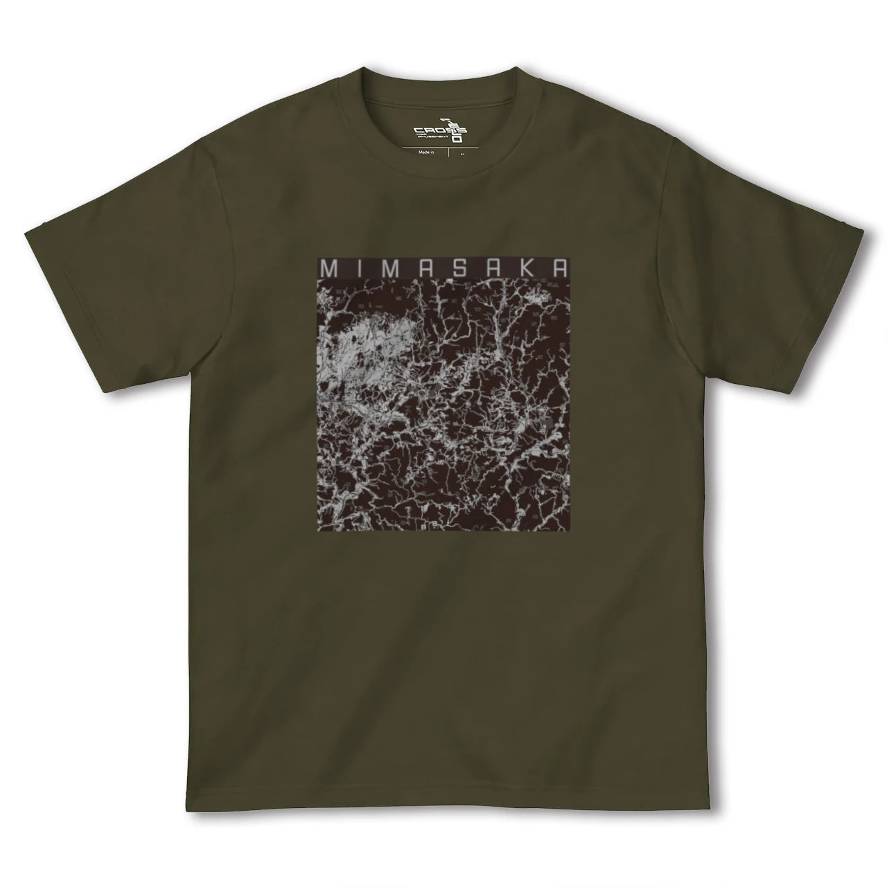 【美作(岡山県)】地図柄ヘビーウェイトTシャツ