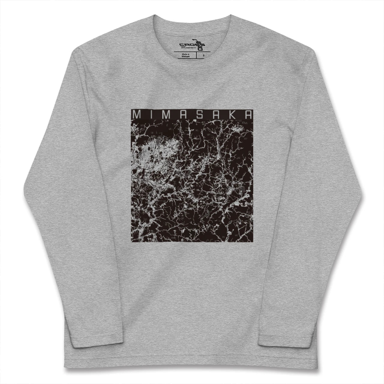 【美作(岡山県)】地図柄ロングスリーブTシャツ