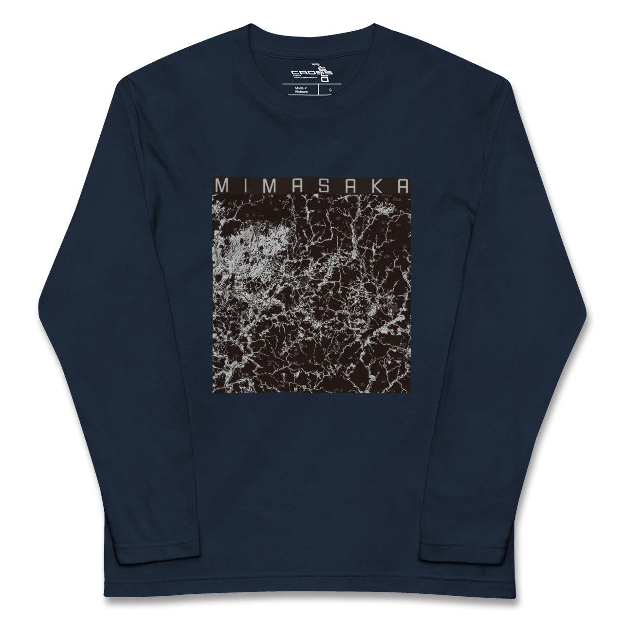 【美作(岡山県)】地図柄ロングスリーブTシャツ