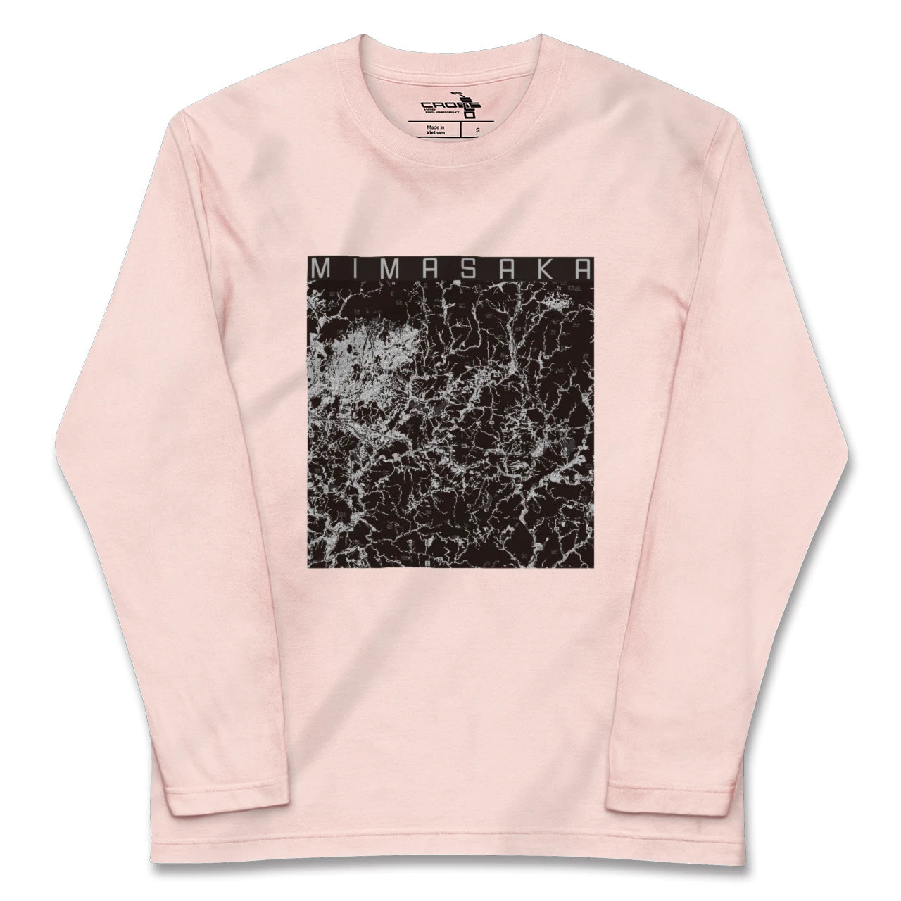 【美作(岡山県)】地図柄ロングスリーブTシャツ