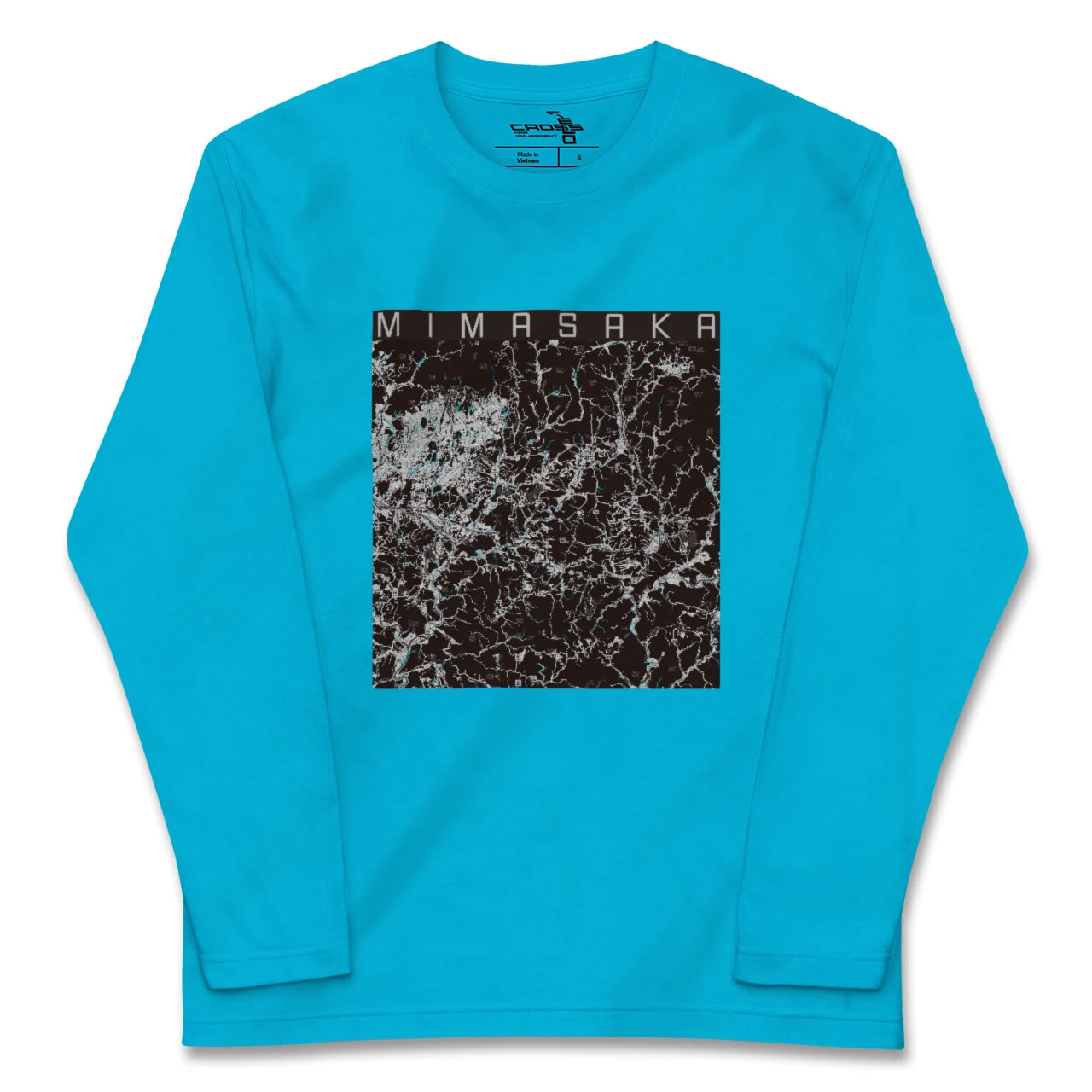 【美作(岡山県)】地図柄ロングスリーブTシャツ