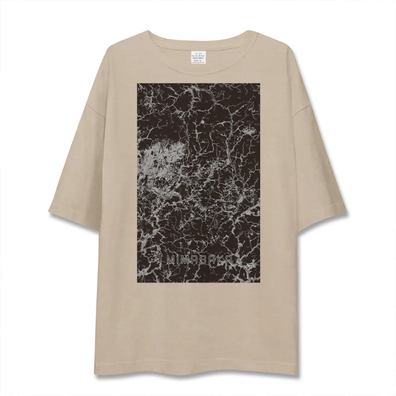 【美作(岡山県)】地図柄ビッグシルエットTシャツ