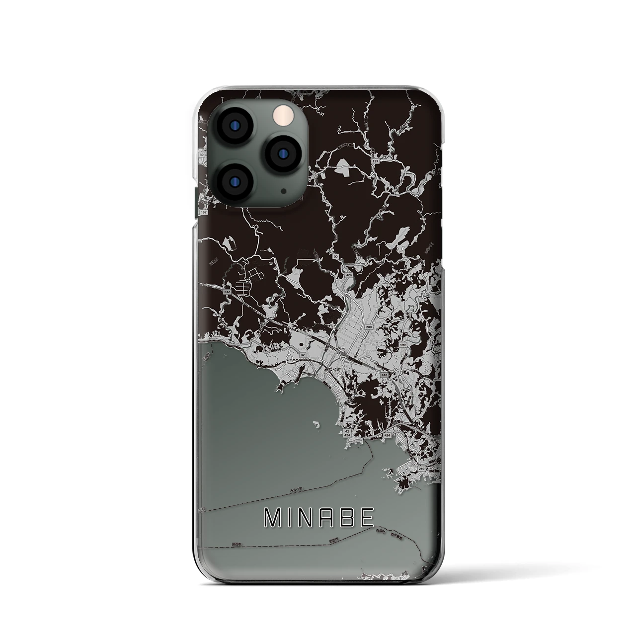 【みなべ(和歌山県)】地図柄iPhoneケース(クリアタイプ)