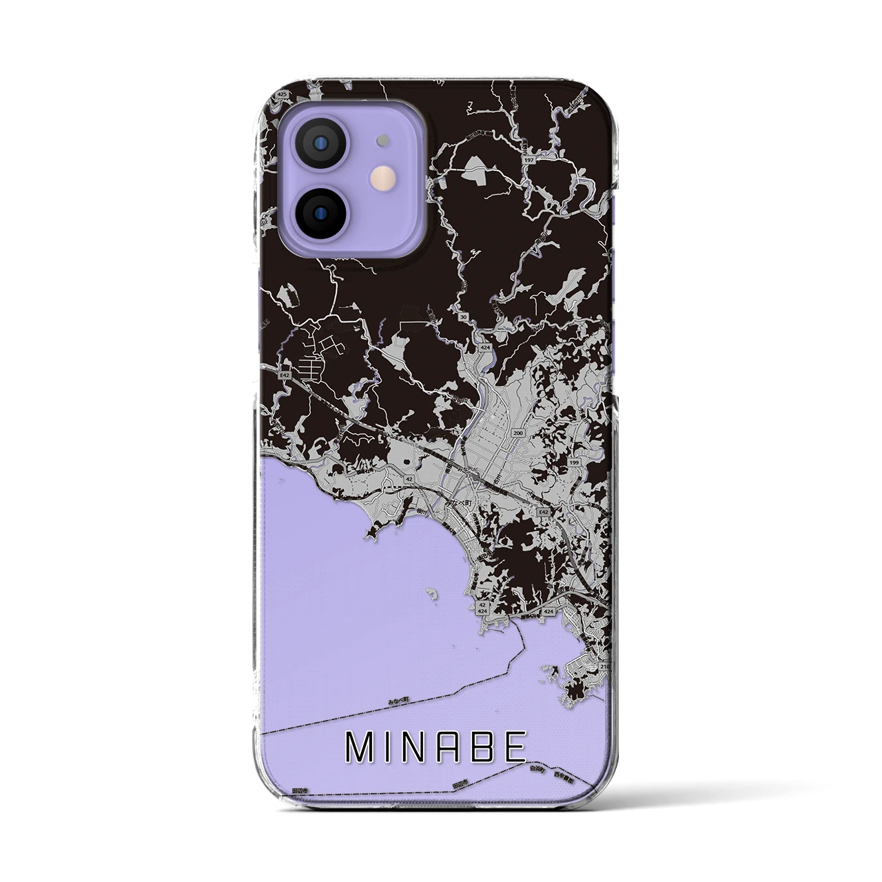 【みなべ(和歌山県)】地図柄iPhoneケース(クリアタイプ)