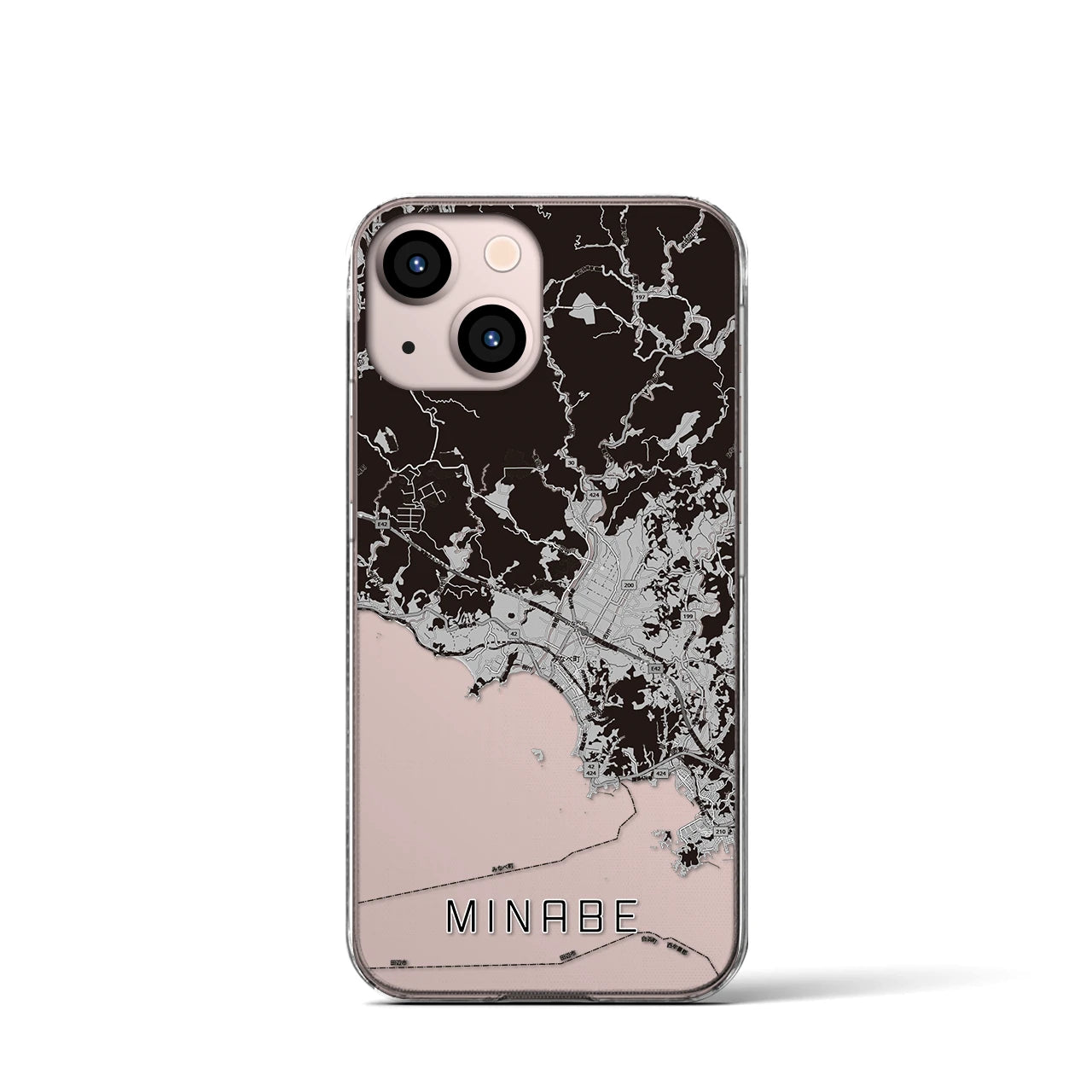 【みなべ(和歌山県)】地図柄iPhoneケース(クリアタイプ)