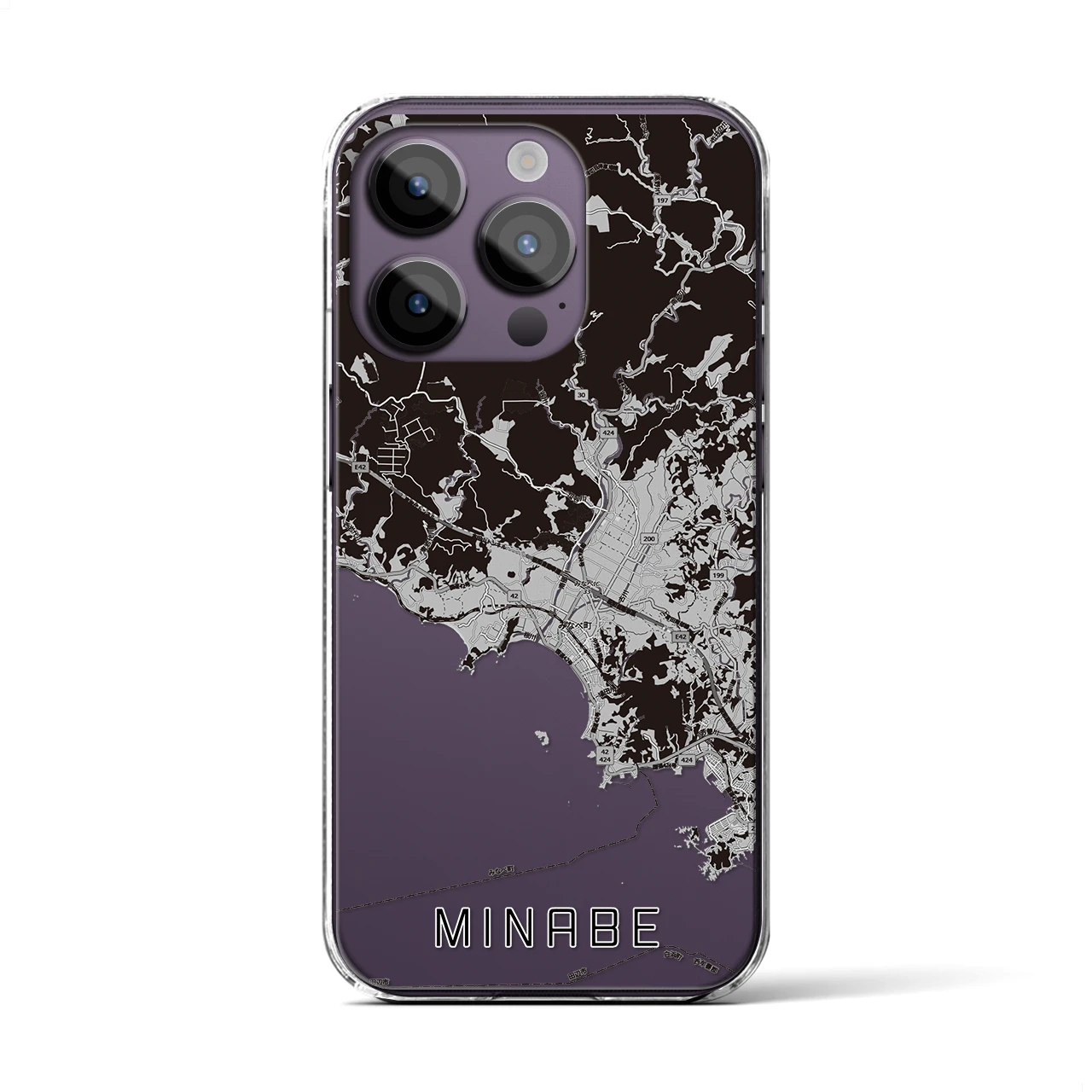 【みなべ(和歌山県)】地図柄iPhoneケース(クリアタイプ)