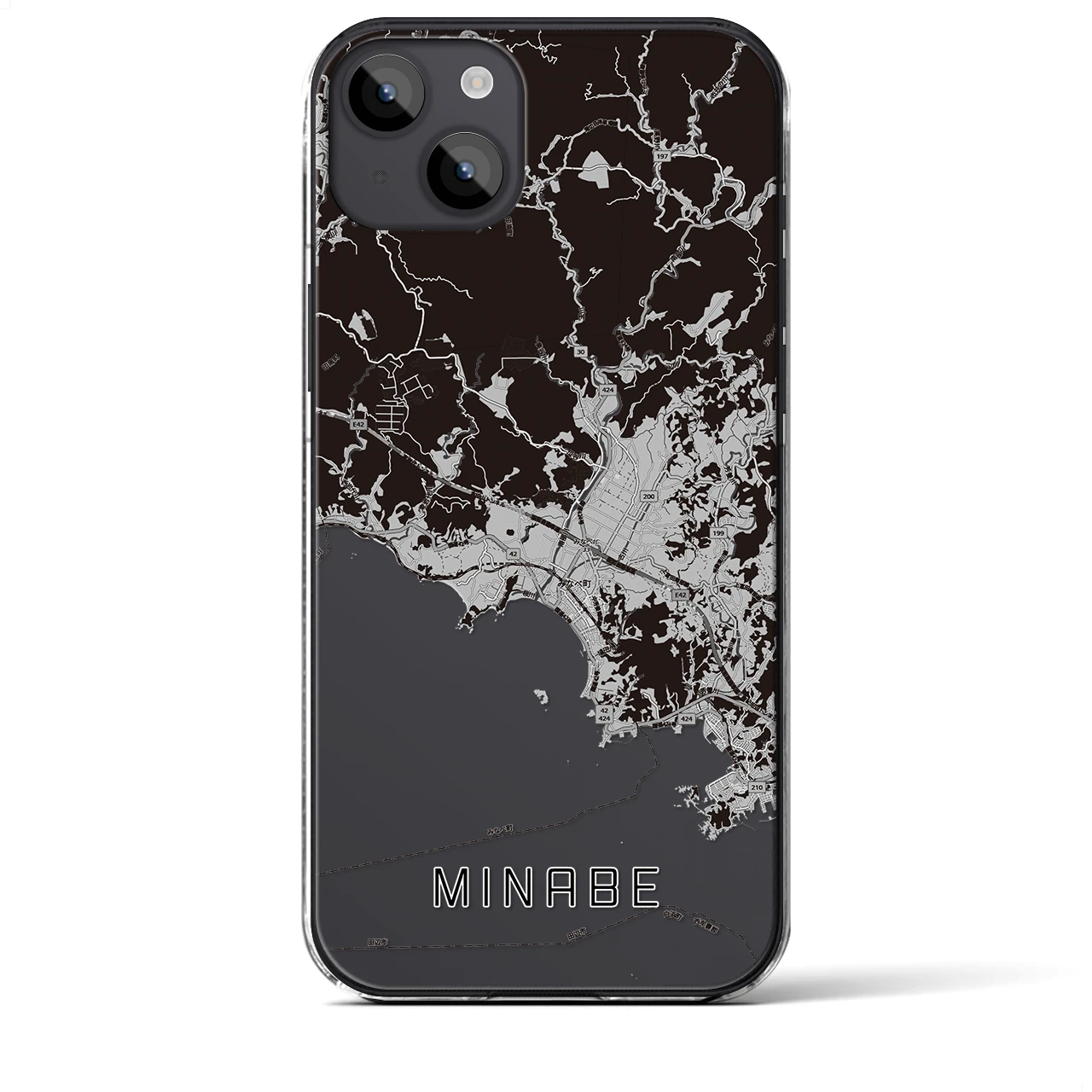 【みなべ(和歌山県)】地図柄iPhoneケース(クリアタイプ)