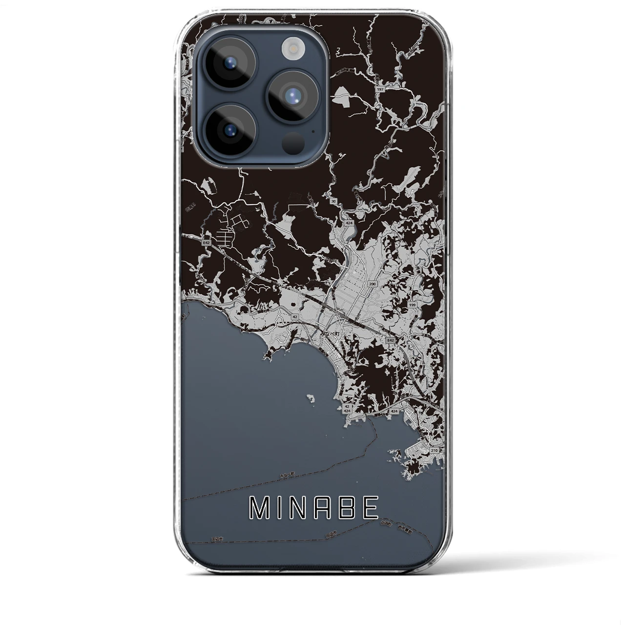 【みなべ(和歌山県)】地図柄iPhoneケース(クリアタイプ)