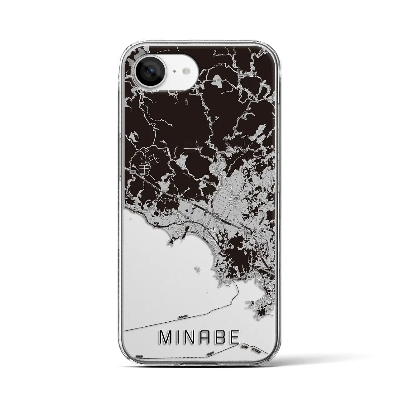 【みなべ(和歌山県)】地図柄iPhoneケース(クリアタイプ)