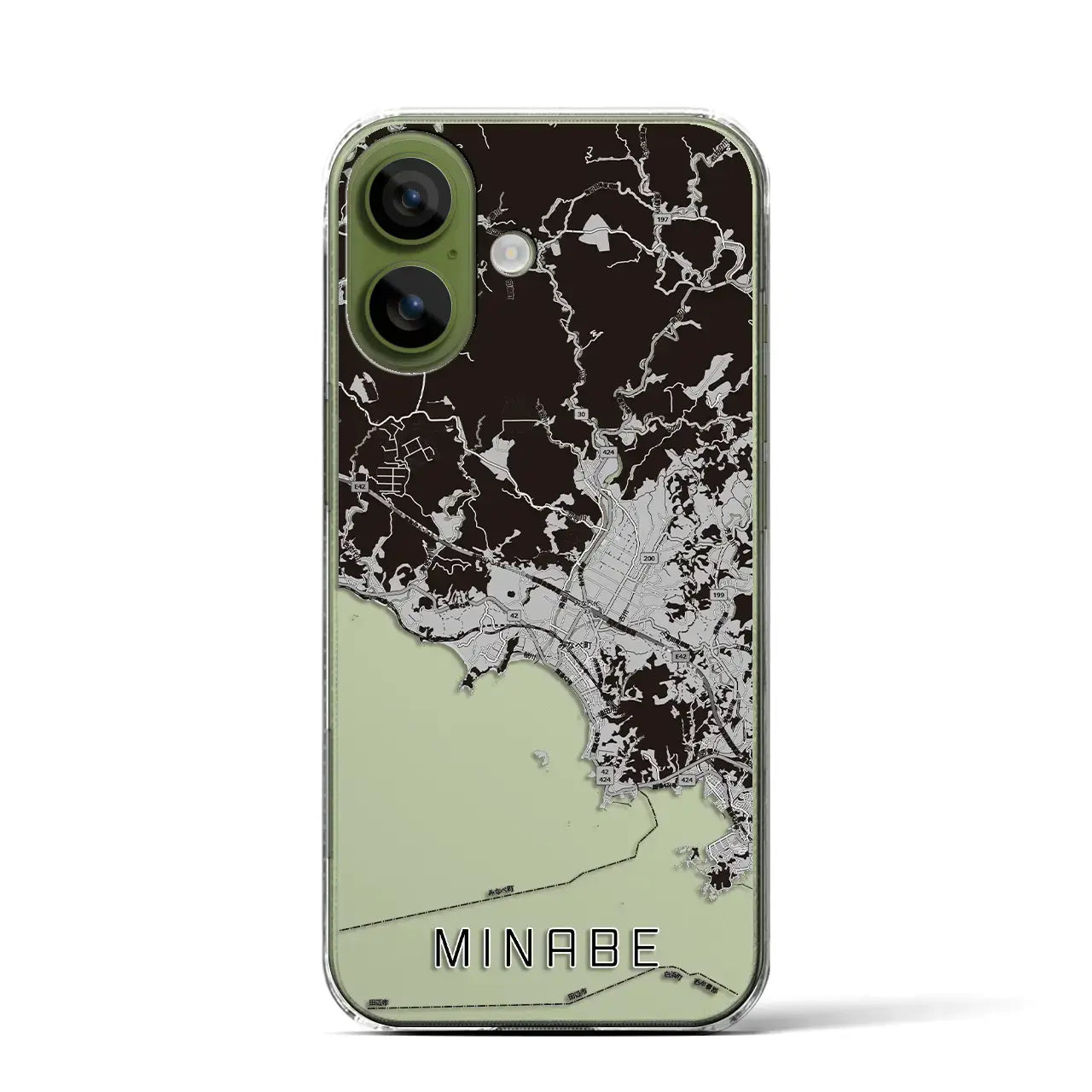 【みなべ(和歌山県)】地図柄iPhoneケース(クリアタイプ)