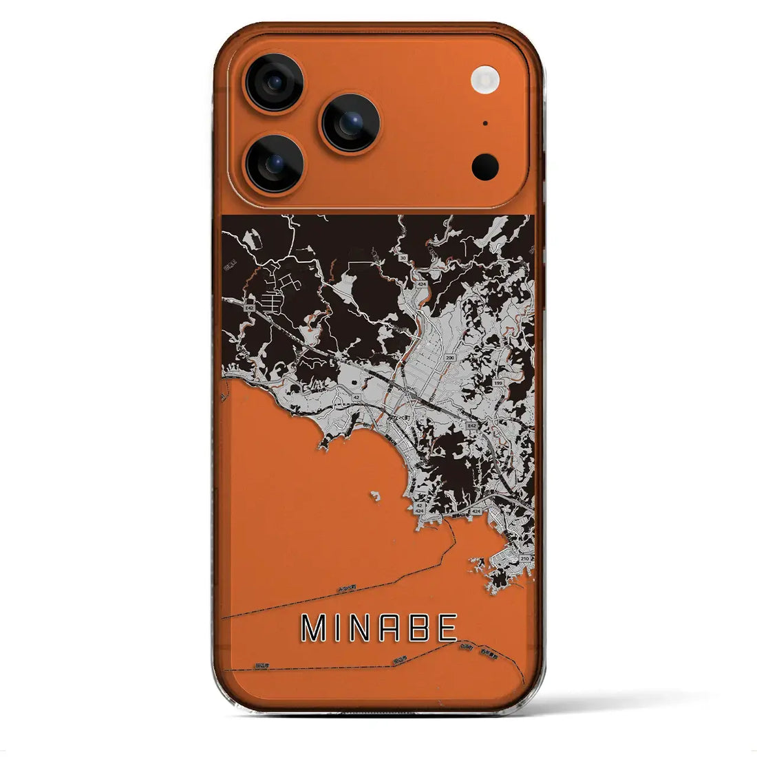 【みなべ(和歌山県)】地図柄iPhoneケース(クリアタイプ)