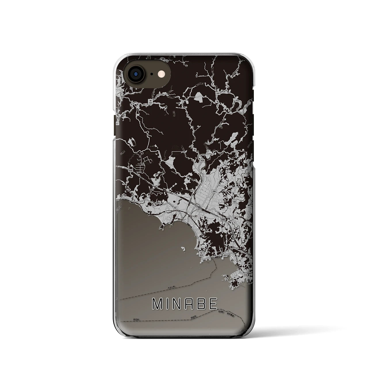 【みなべ(和歌山県)】地図柄iPhoneケース(クリアタイプ)