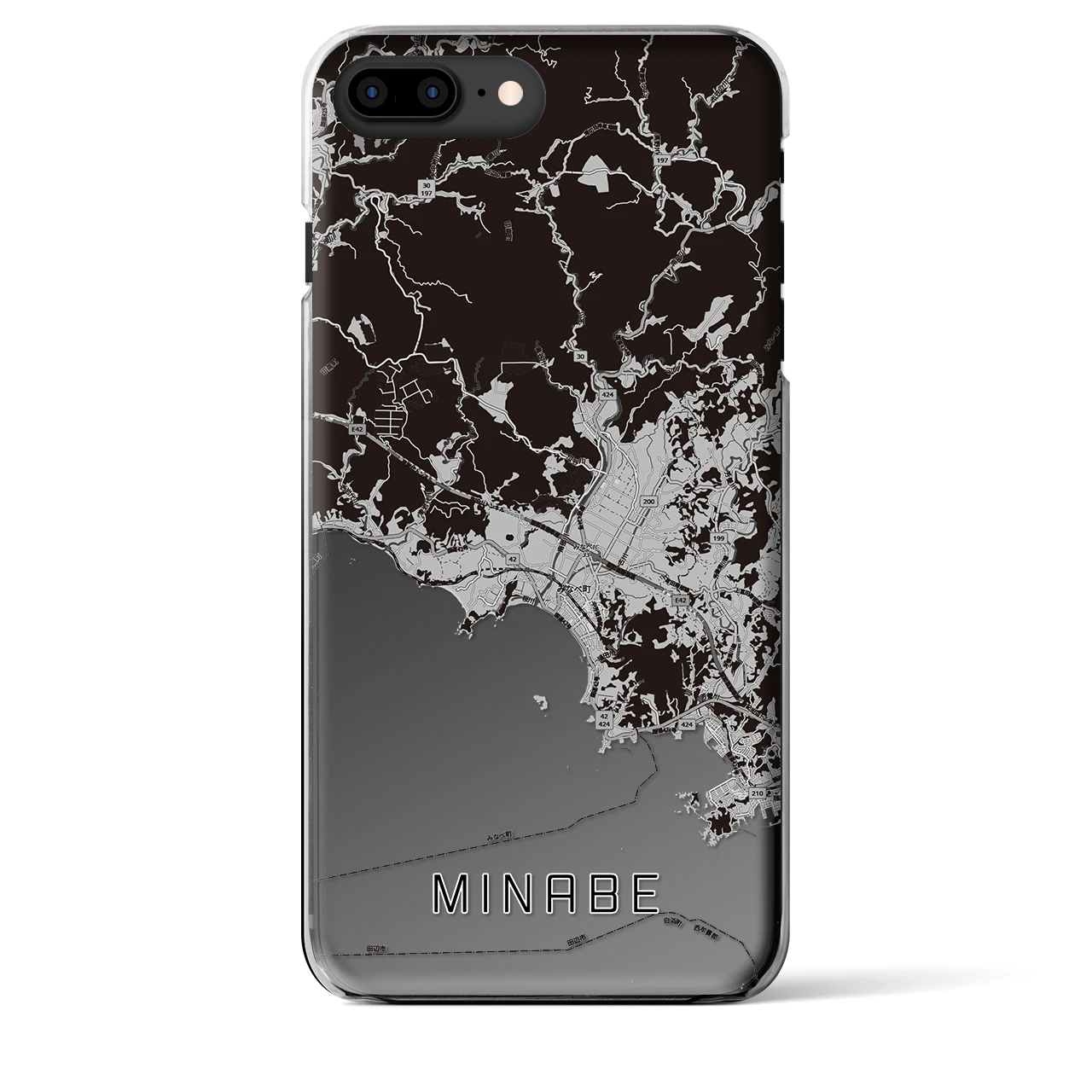 【みなべ(和歌山県)】地図柄iPhoneケース(クリアタイプ)
