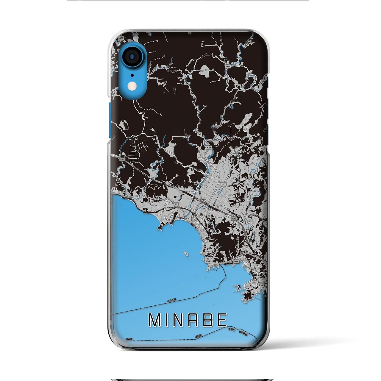 【みなべ(和歌山県)】地図柄iPhoneケース(クリアタイプ)