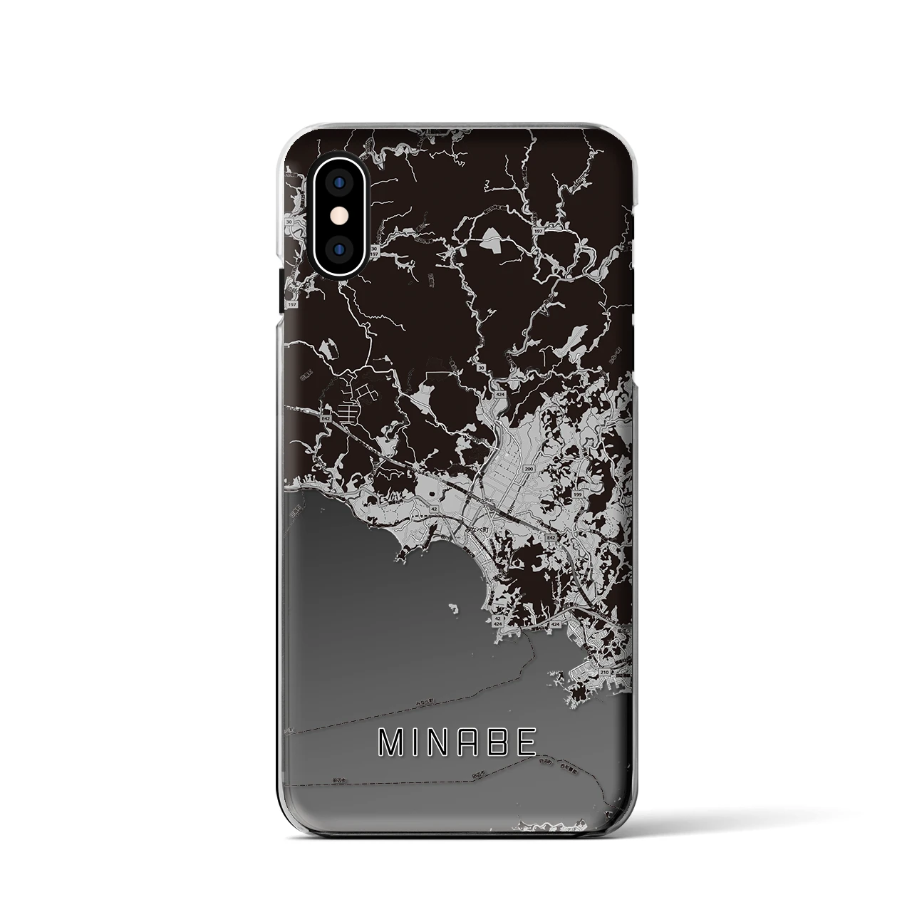 【みなべ(和歌山県)】地図柄iPhoneケース(クリアタイプ)