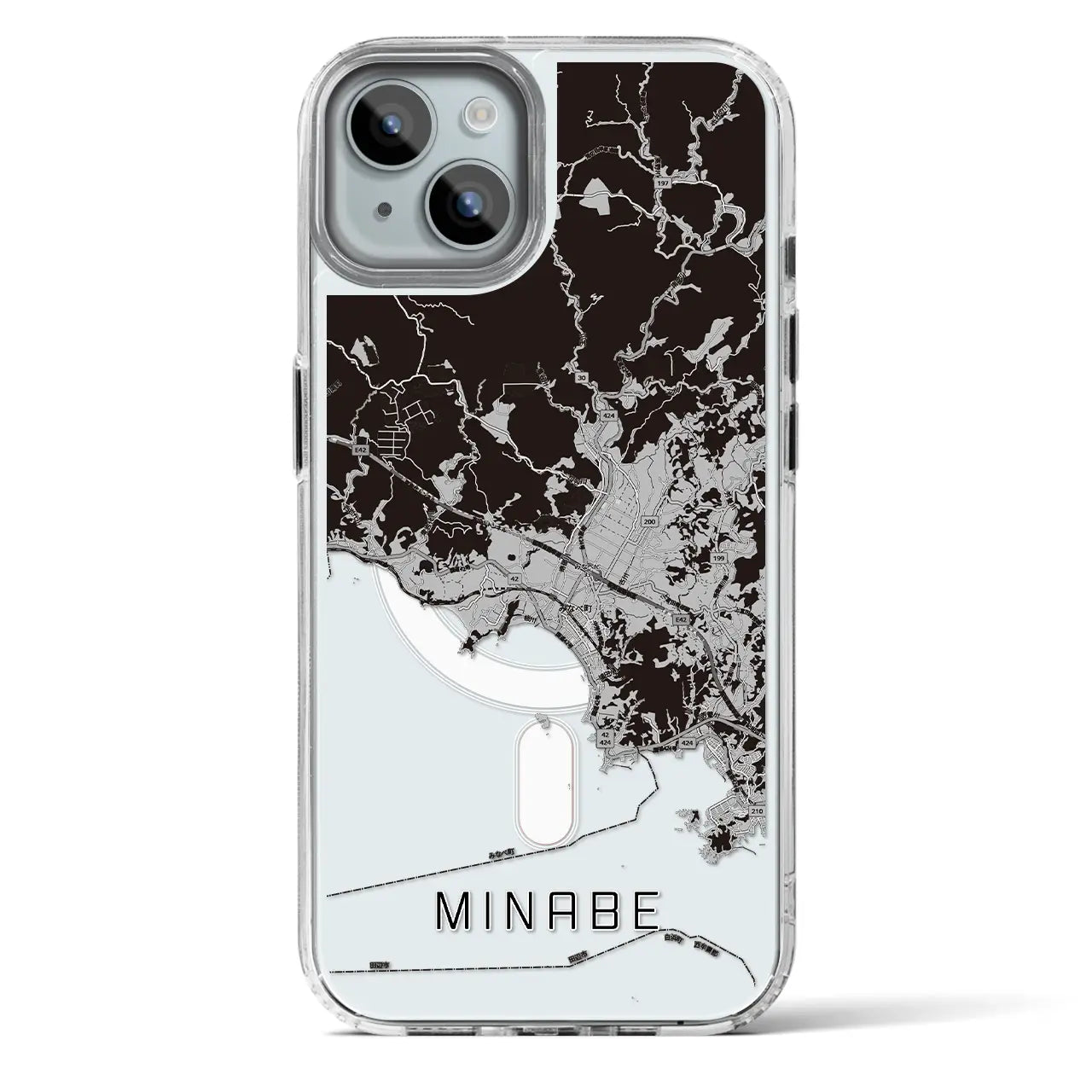 【みなべ(和歌山県)】地図柄iPhoneケース(MagSafeタイプ)