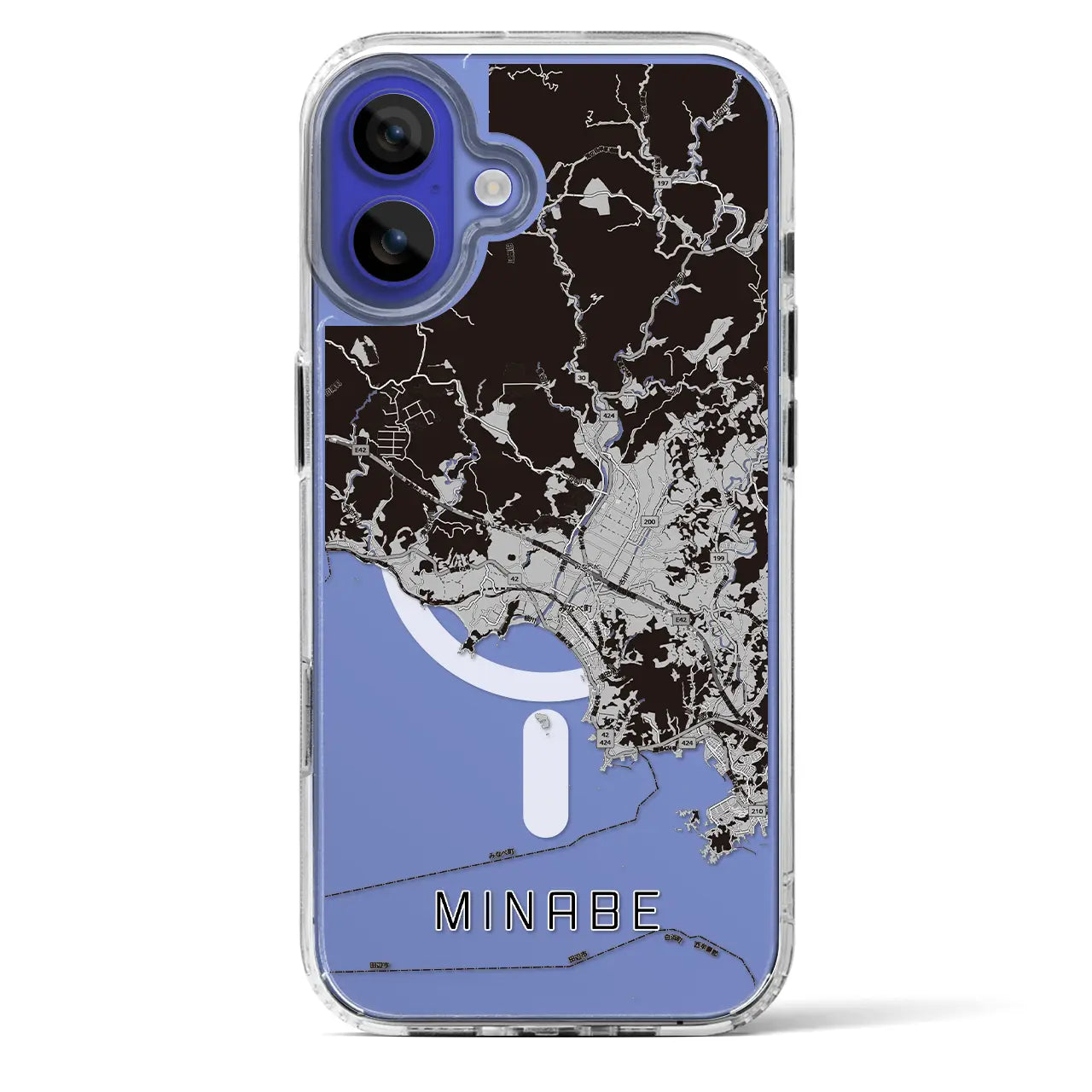 【みなべ(和歌山県)】地図柄iPhoneケース(MagSafeタイプ)