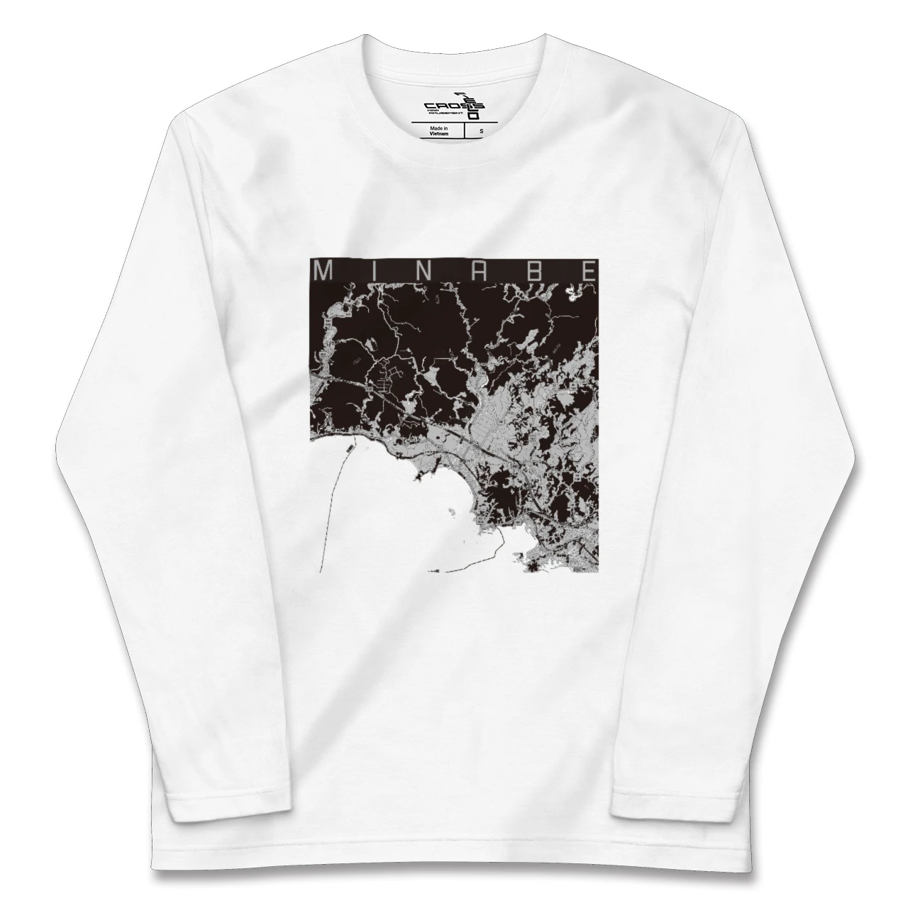 【みなべ(和歌山県)】地図柄ロングスリーブTシャツ
