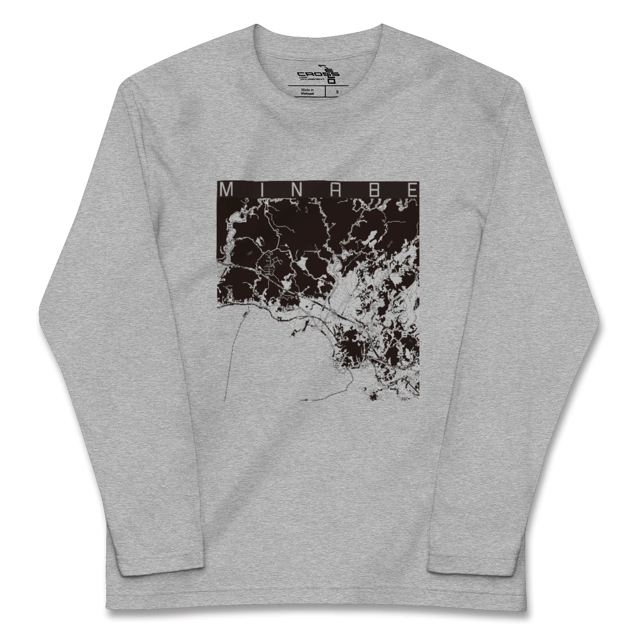 【みなべ(和歌山県)】地図柄ロングスリーブTシャツ