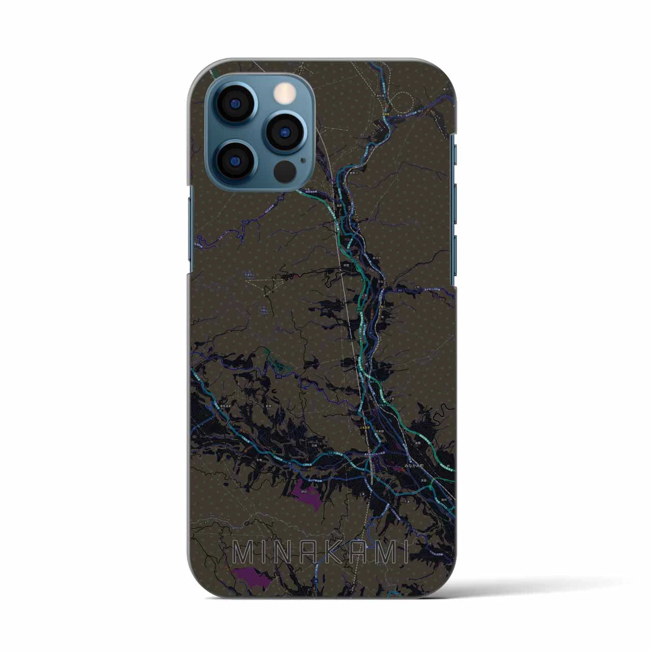 【みなかみ(群馬県)】地図柄iPhoneケース(バックカバータイプ)