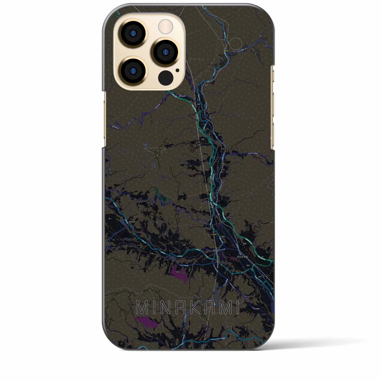 【みなかみ(群馬県)】地図柄iPhoneケース(バックカバータイプ)