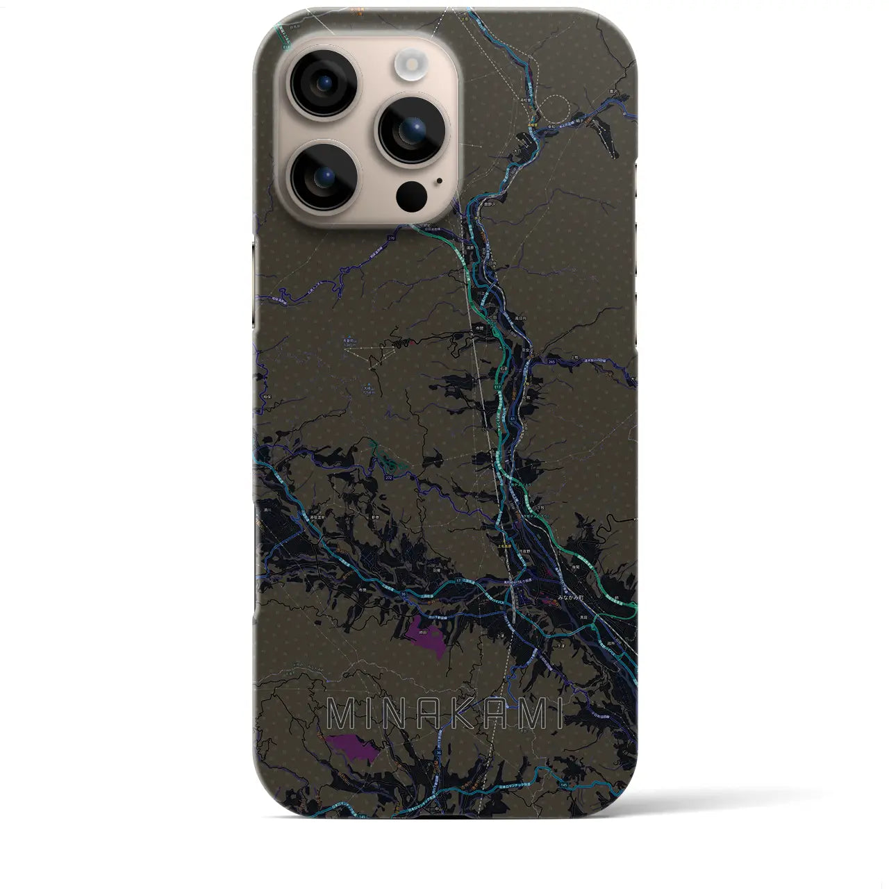 【みなかみ(群馬県)】地図柄iPhoneケース(バックカバータイプ)