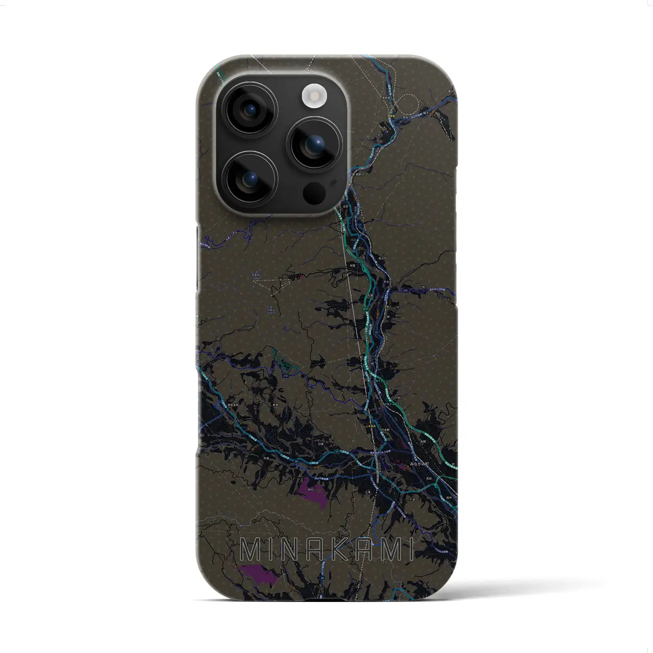 【みなかみ(群馬県)】地図柄iPhoneケース(バックカバータイプ)